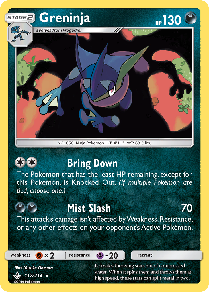 Unbroken Bonds Holo Greninja #117/214